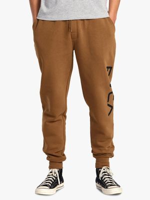 Men's Big RVCA Brown Rawhide Trackpants