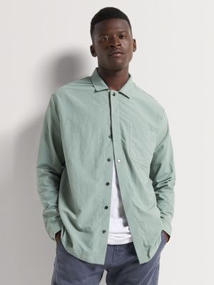 Men's Markham Nylon Aqua Overshirt