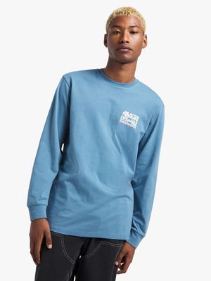 Vans Men's Petal and Pest Long Sleeve Blue T-shirt