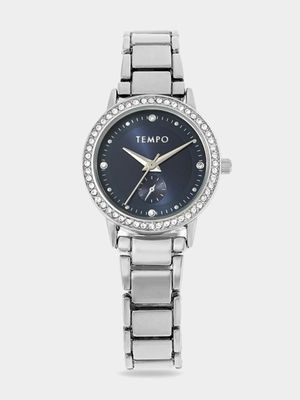 Tempo Ladies Silver Tone Bracelet Watch