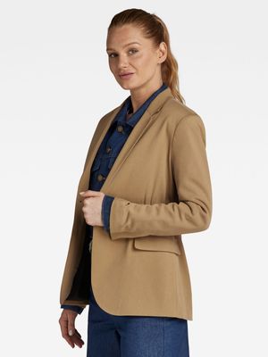 G-Star Women's Elastic Waist Beige Blazer