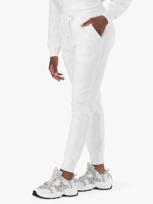 Women's Steve Madden White Co-Ord Naomi Fleece Joggers