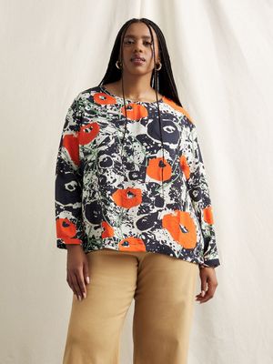 Women's Canvas Crew Neck Blouse