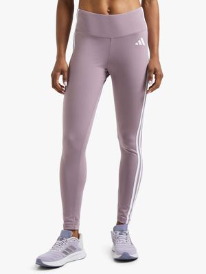 Womens adidas 3-Stripe Mauve/White Tights