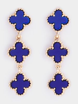 Clover Enamel Drop Earrings