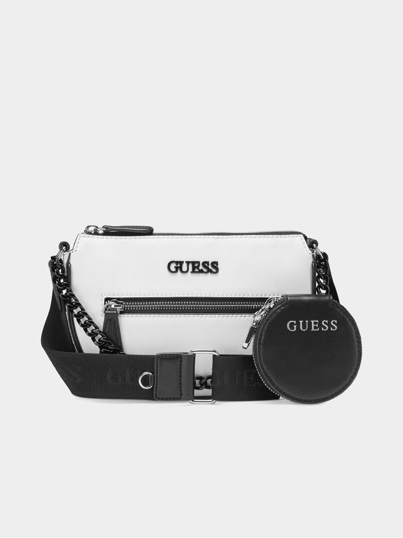 人気ランキング1位～（売れ筋商品） White Guess Women's Sylvester Bash.com - Bag Zip Top Mini バッグ