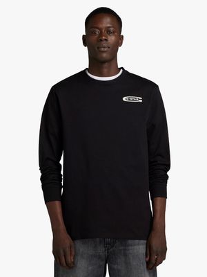 G-Star Men's Old School Black L/S T-Shirt