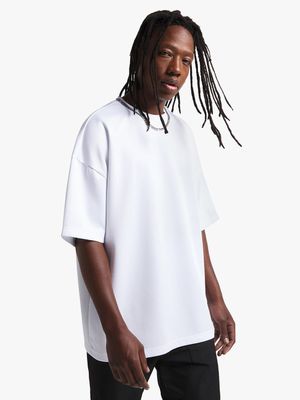 Men's White Oversized Scuba Top