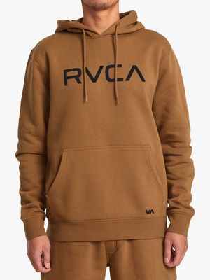 Men's Big RVCA Brown Pullover Hoodie