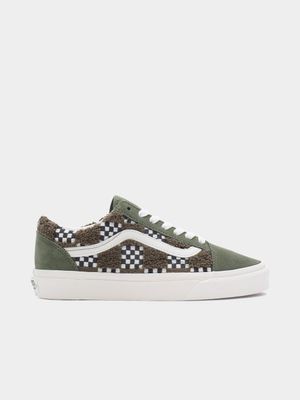 Vans Women's Old Skool Check Tufted Fatigure Sneaker