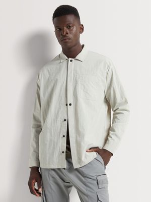 Men's Markham Nylon Ecru Overshirt