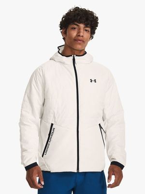 Mens Under Armour Storm Session White Hybrid Jacket