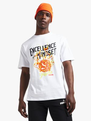 Puma Men's Hoops Excellence Basketball White T-shirt