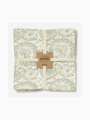 Napkins Grey Print 4pack