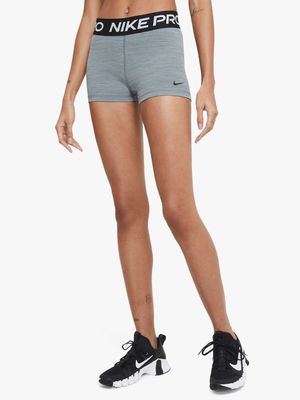 Womens Nike 365 3 Inch Grey/Black Short Tights