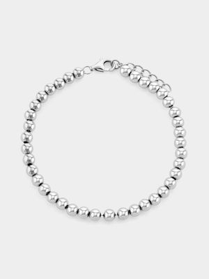 Sterling Silver Polished Ball Bead Bracelet