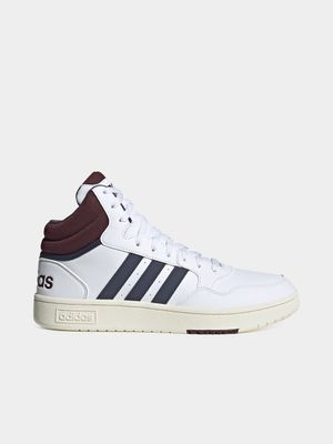 Men's adidas Hoops 3.0 Mid White/Navy Sneaker