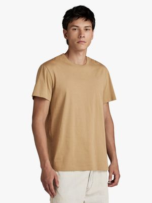 G-Star Men's Base-S Compact Beige T-Shirt