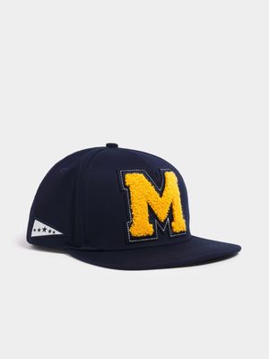 Men's Markham 5 Panel Toweling Varsity Navy/Yellow Peak Cap