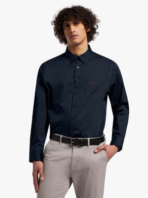 Men's Pringle Navy William Long Sleeve Classic Shirt