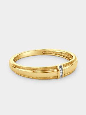 Yellow Gold Earth Grown Diamond Wedding Band