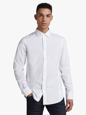 G-Star Men's Dressed White Super Slim Shirt