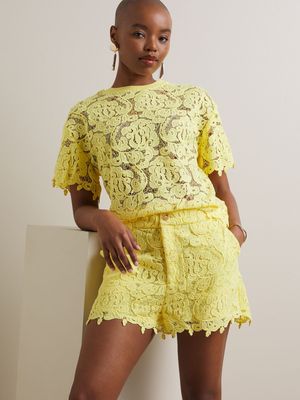 Women's Iconography Co-ord Guipure Lace Shorts