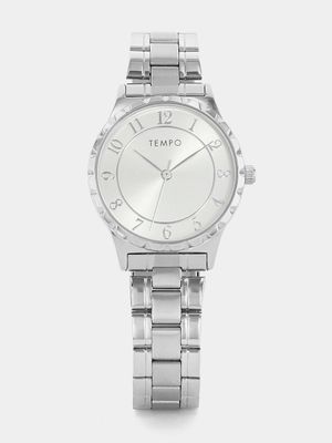 Tempo Women’s Silver Plated Bracelet Watch