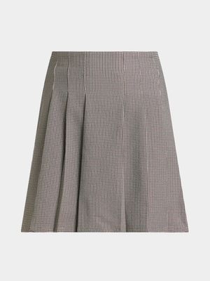 Older Girls Check Box Pleated Skirt