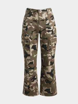 Older Boys Camo Cargo Trousers