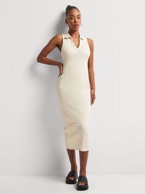 Y&G Rib Johnny Collar Sleeveless Dress