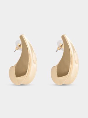 Sharp Edge Curve Drop Earrings