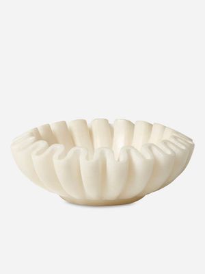 Frilled Edge Marble Bowl Large 6 x 17cm