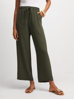 Women's Green Relaxed Pants