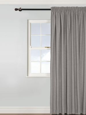 Curtain Taped Block-Out Melange Grey