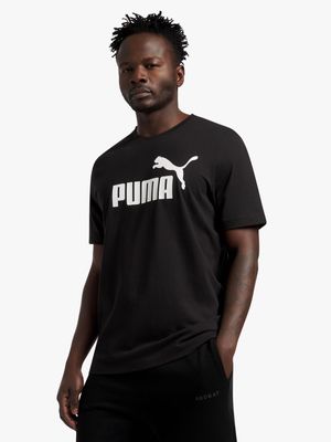 Mens Puma Essential Logo Black Tee