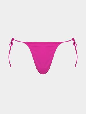 Women's Granadilla Swim Magenta Strappy Bikini Bottoms