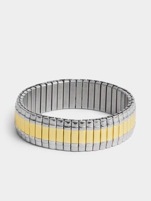 Men's Markham Grooved Expansion Two-Tone Bracelet