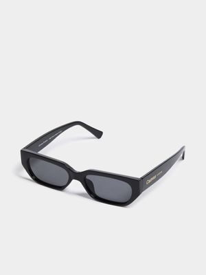 Canvas Black Square Sunglasses