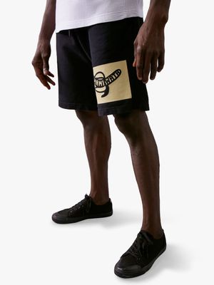 Men's Mami Wata Black  Banana Block Fleece Short