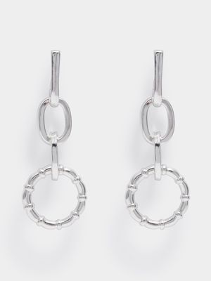 Nautical Circles Chain Drop Earrings