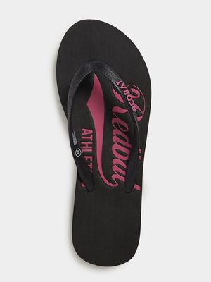 Redbat Athletics Women's Black Flip Flops