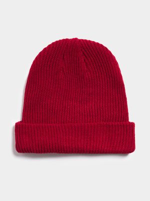 Men's Red Beanie