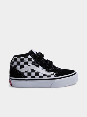 Kids Vans Ward Mid V Checkerboard Black/white Sneaker