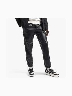 MKM Black Pu Jogger