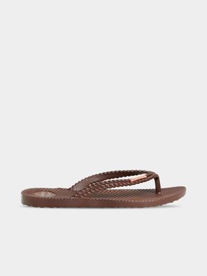 Women's Billabong Brown Kick Back Flip Flops