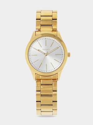 Tempo Men’s Gold Tone Minimalist Bracelet Watch