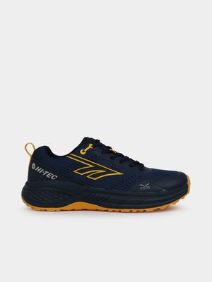 Mens Hi-tec Trail Enduro Navy/Yellow Sneaker