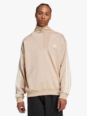 adidas Originals Men's Adicolor Funnel Neck Beige Track Top