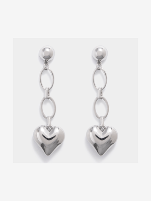 Heart Pendant Drop Earrings